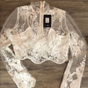 Beautiful lace white two piece